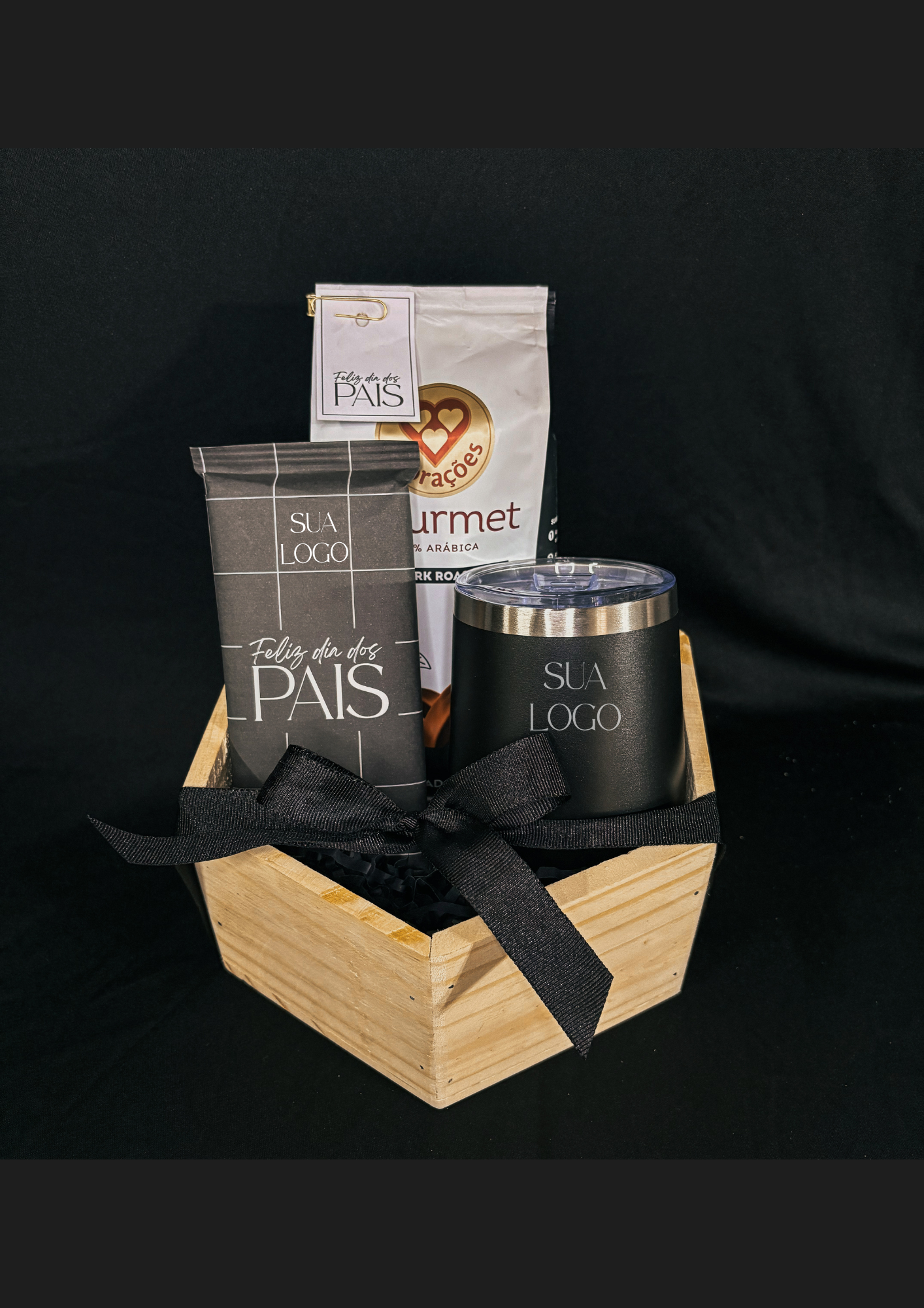 Presente Dia dos Pais - Kit Café + Copo Térmico Personalizado