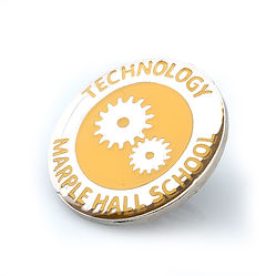 School subject pin badges