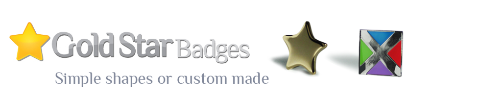 Gold Star Pin Badges - School rewards and employee achievement