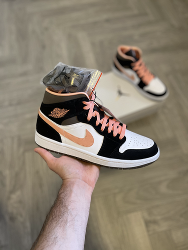 Air Jordan 1 Mid Peach Mocha | StreeTheOutfit