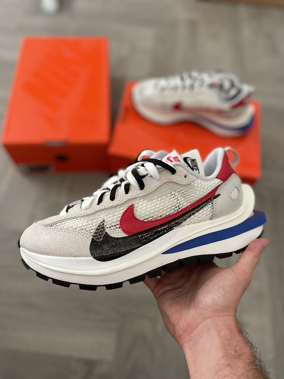 Sacai X Nike Vaporwaffle Sport Fuchsia Game Royal