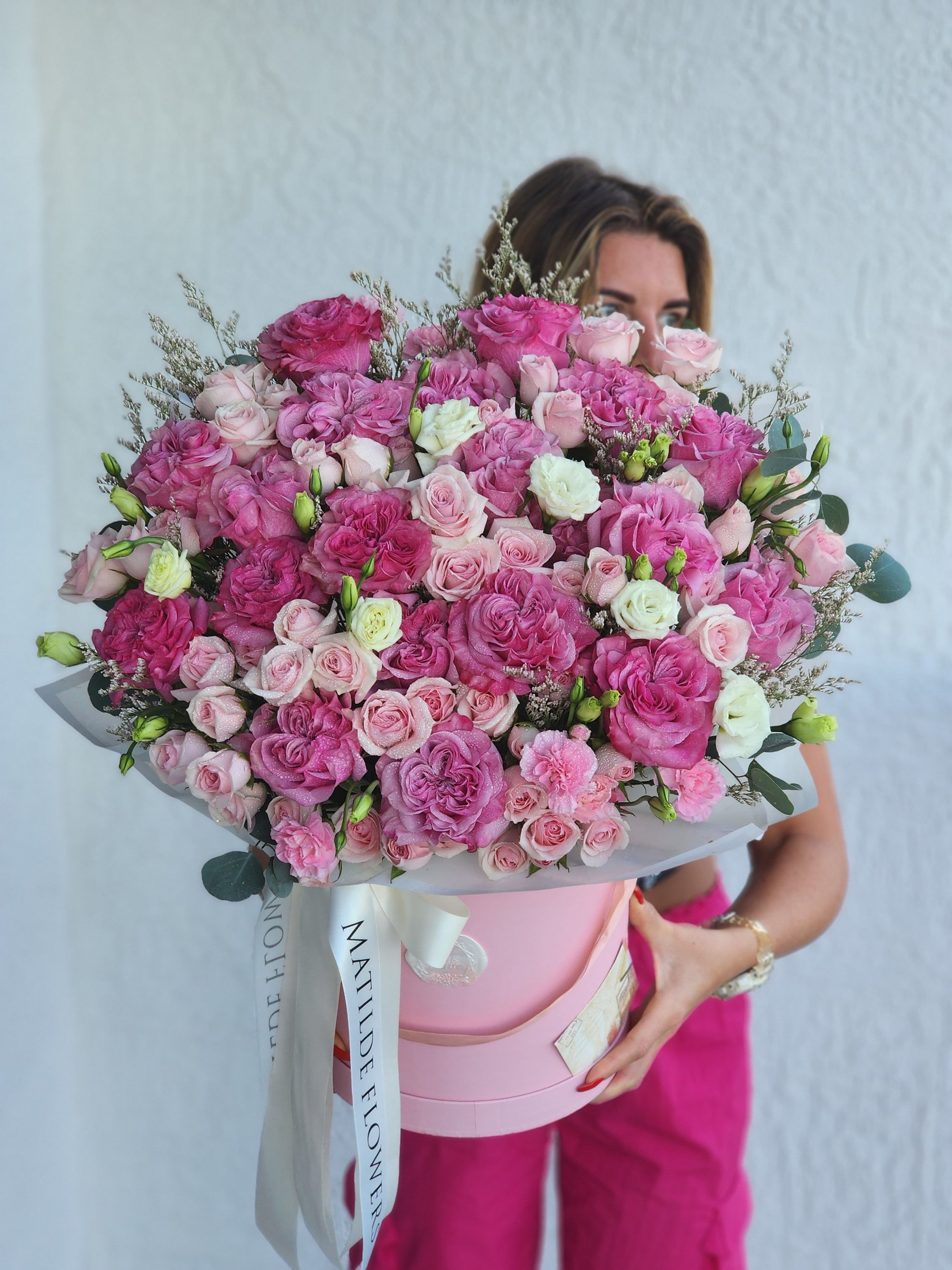 Bright Pink Garden Roses