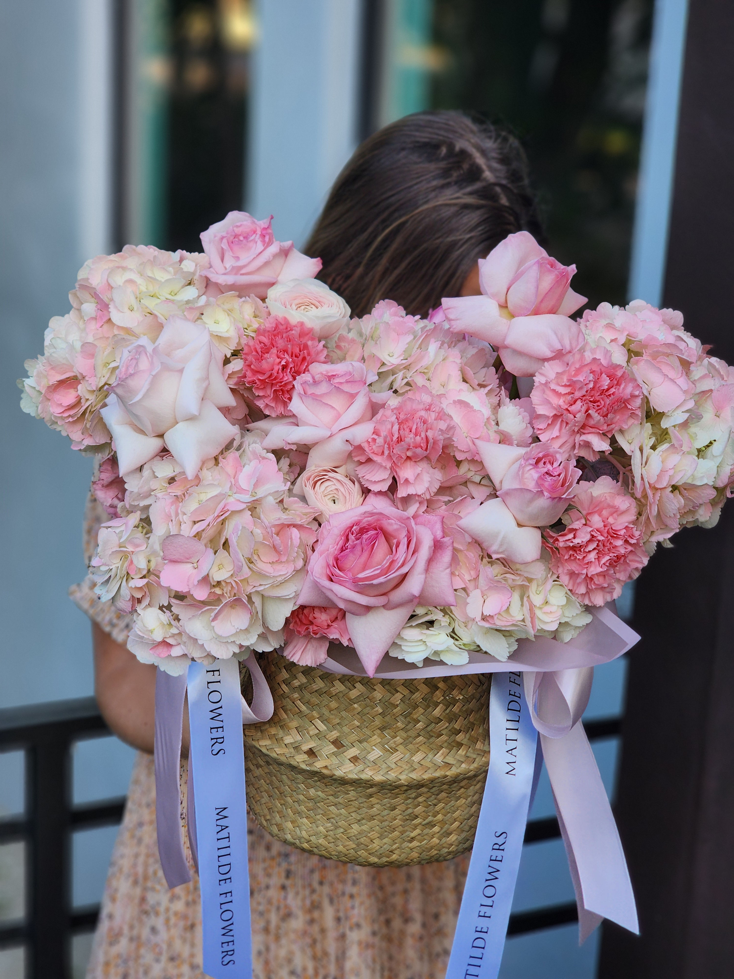 Pink Flower Basket