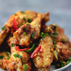 Jollof/Fried Rice with Chicken wings