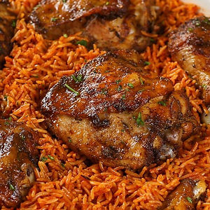Jollof/Fried Rice with Pork