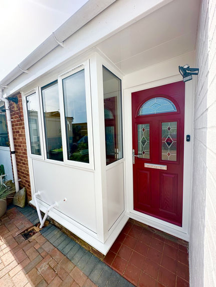 red composite door