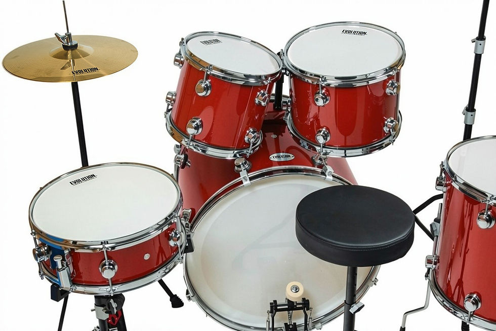 Miniatura: EVOLUTION | BATERIA STARMAKER CON PLATILLOS, COLOR ROJO SOMBREADO