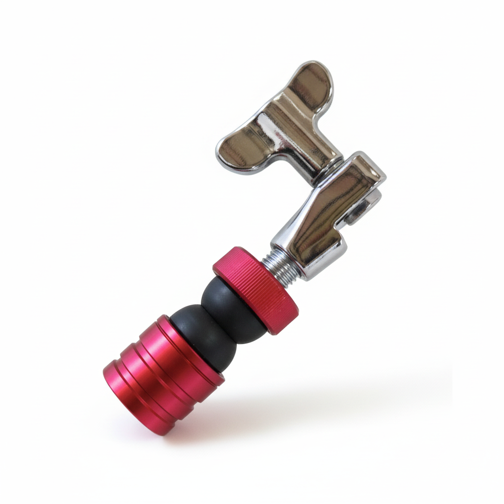 EVOLUTION | HI HAT CLUTCH (CLIP ON) REFORZADO, CON PIEZAS DE ALUMINIO COLOR ROJO