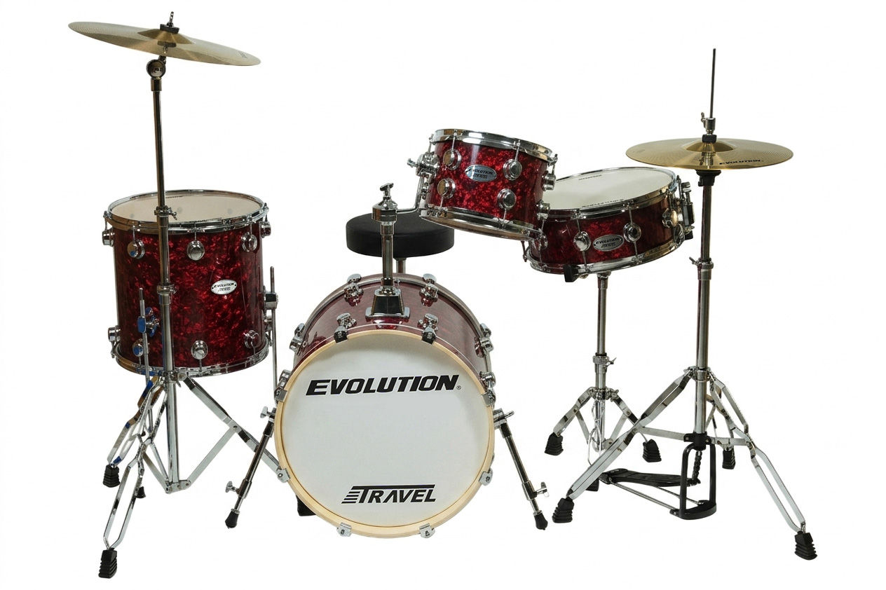 EVOLUTION | BATERÍA EVOLUTION TRAVEL COLOR ROJO PERLADO.
