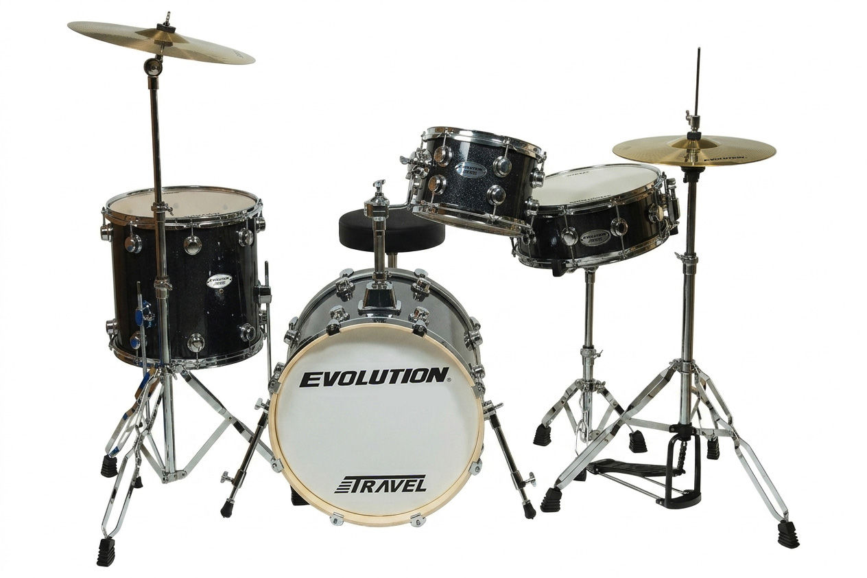 EVOLUTION | BATERÍA EVOLUTION TRAVEL FABRICADA EN MADERA DE ARCE COLOR NEGRO.