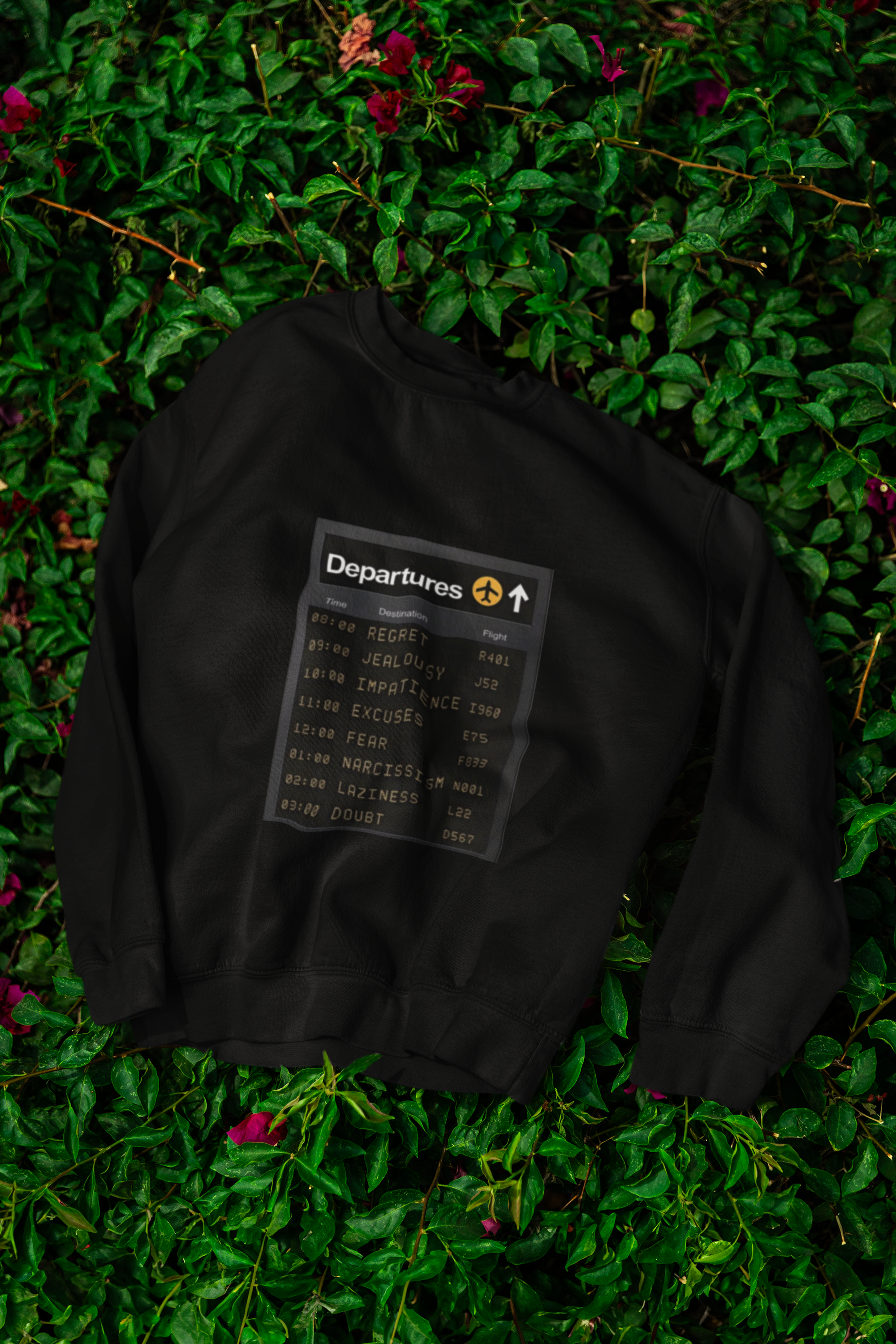 Departures crew neck sweatshirts