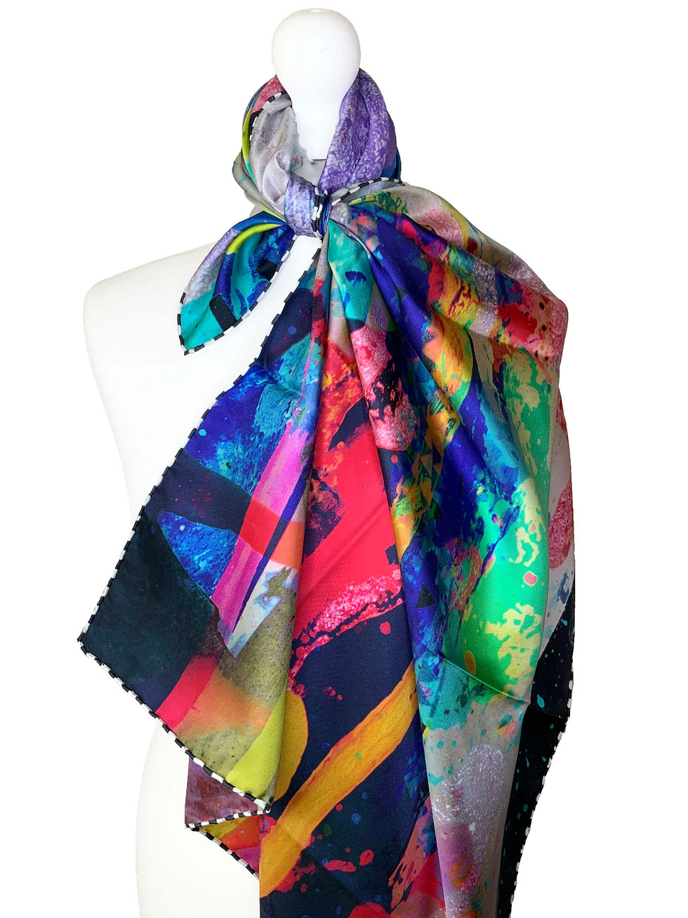 Thumbnail: 100% Silk Square Scarf COCSILKSQ05
