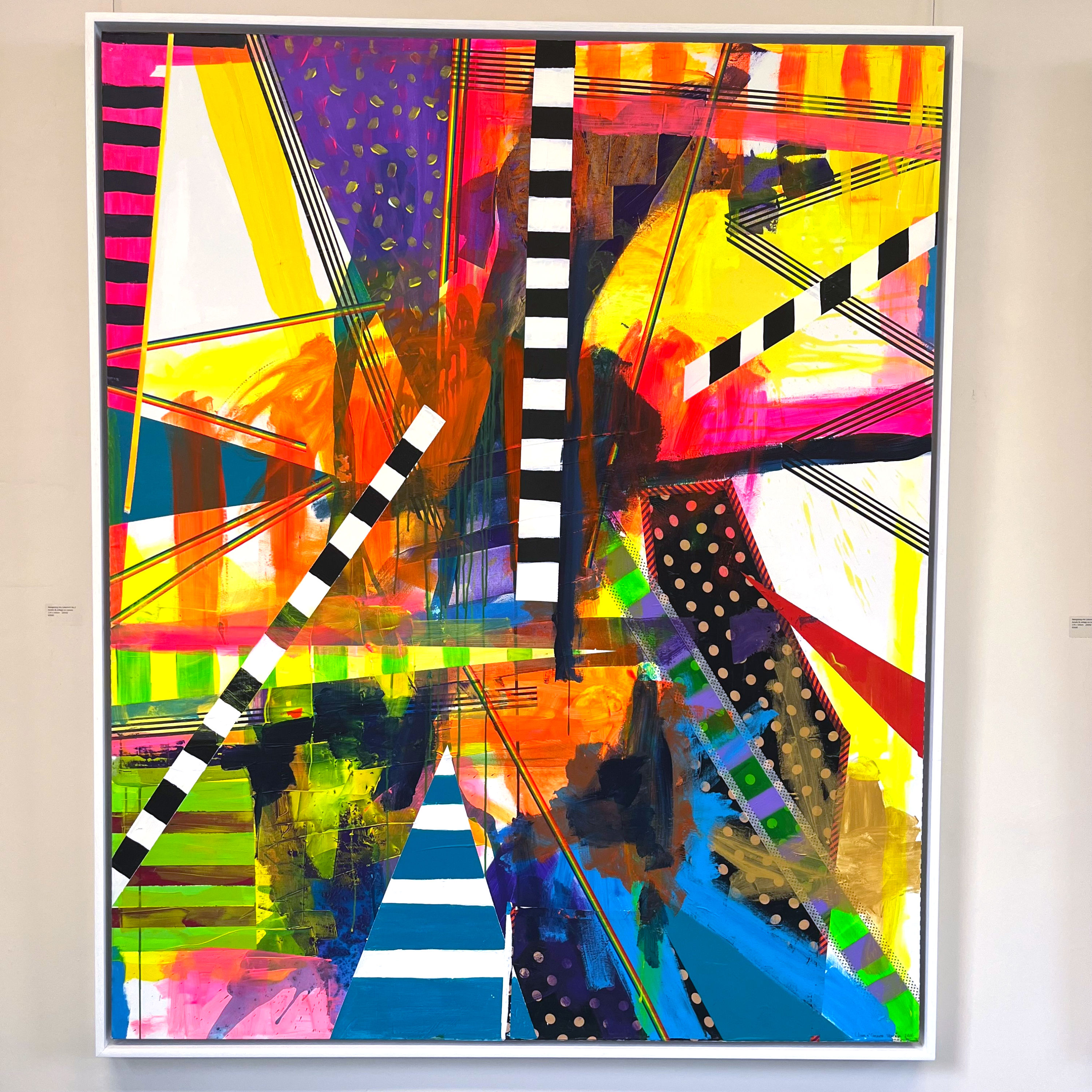 Acrylic and Collage on Canvas, Navigating the Labyrinth Series 4, 174x145cm