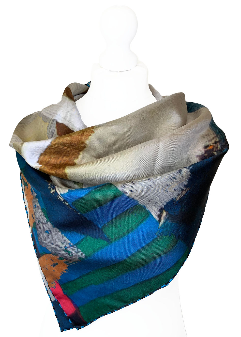 Thumbnail: 100% Silk Square Scarf COCSILKSQ09
