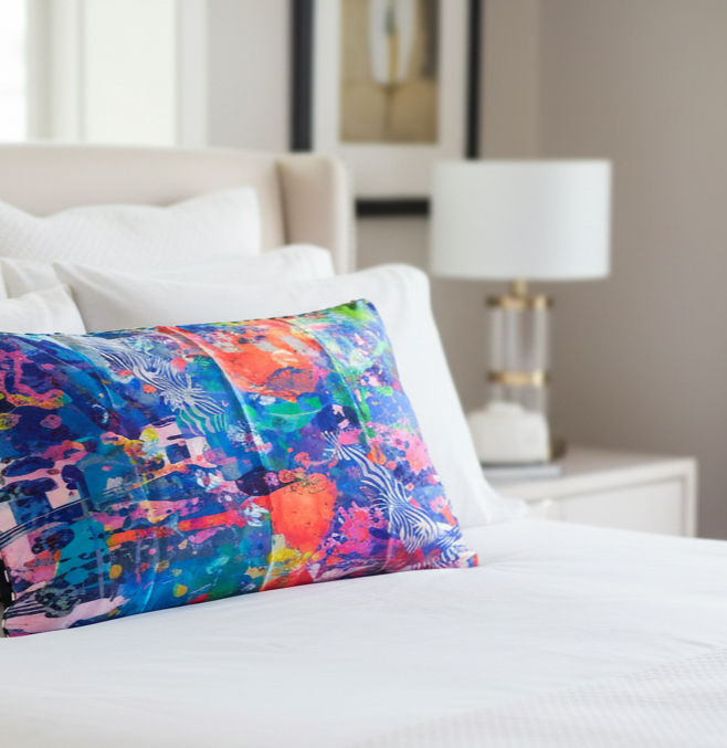 Thumbnail: 100% 3 Piece Silk Sleep Purple/Orange