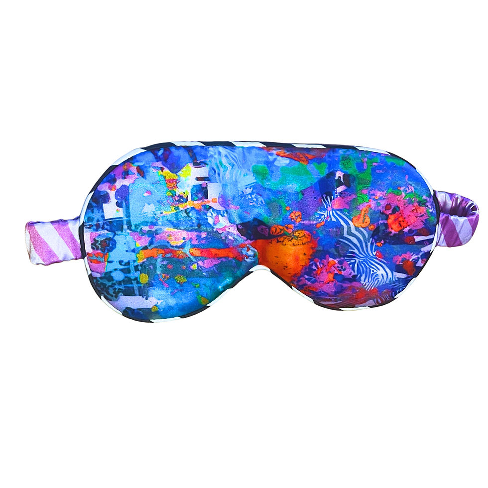 Thumbnail: 100% 3 Piece Silk Sleep Purple/Orange