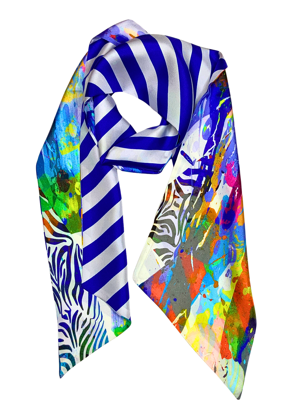 Thumbnail: 100% Silk Maxi Twilly Scarf COCSILKTWLG13