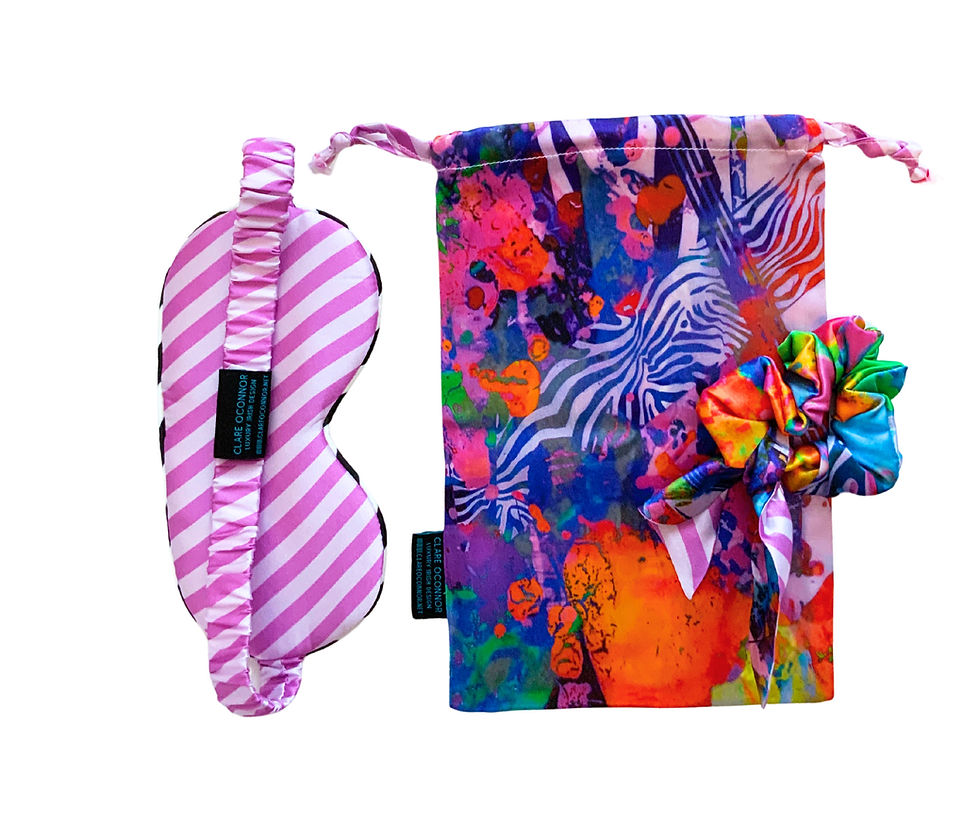 Thumbnail: 100% 5 Piece Silk Sleep Purple/Orange