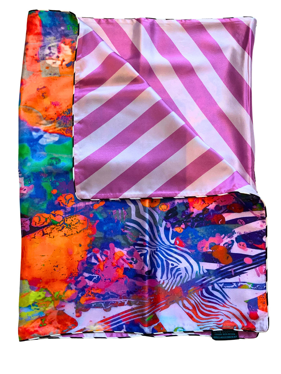 Thumbnail: 100% 3 Piece Silk Sleep Purple/Orange