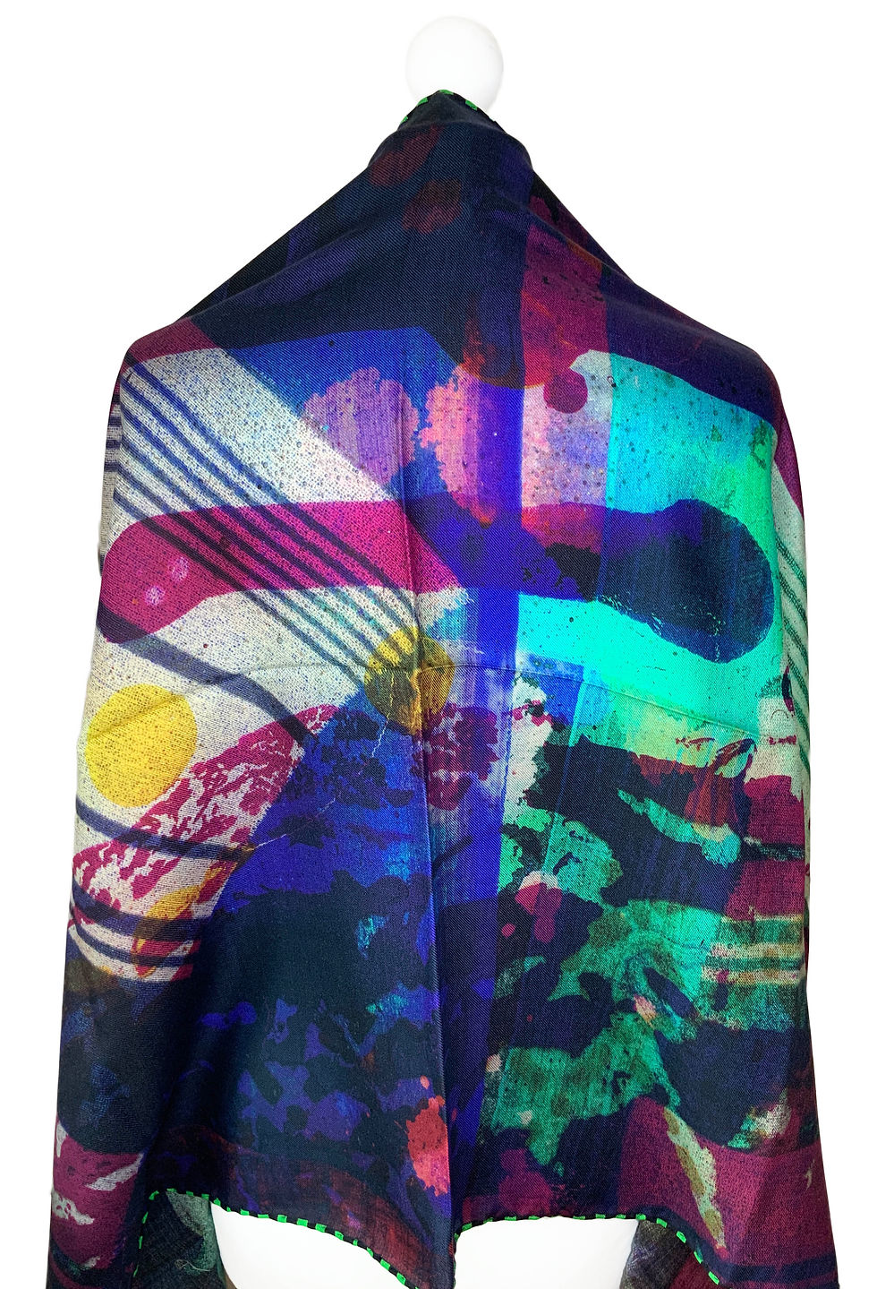 Thumbnail: 70% Wool 30% Silk Striped Edge COCWS24