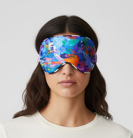 Thumbnail: 100% 3 Piece Silk Sleep Purple/Orange