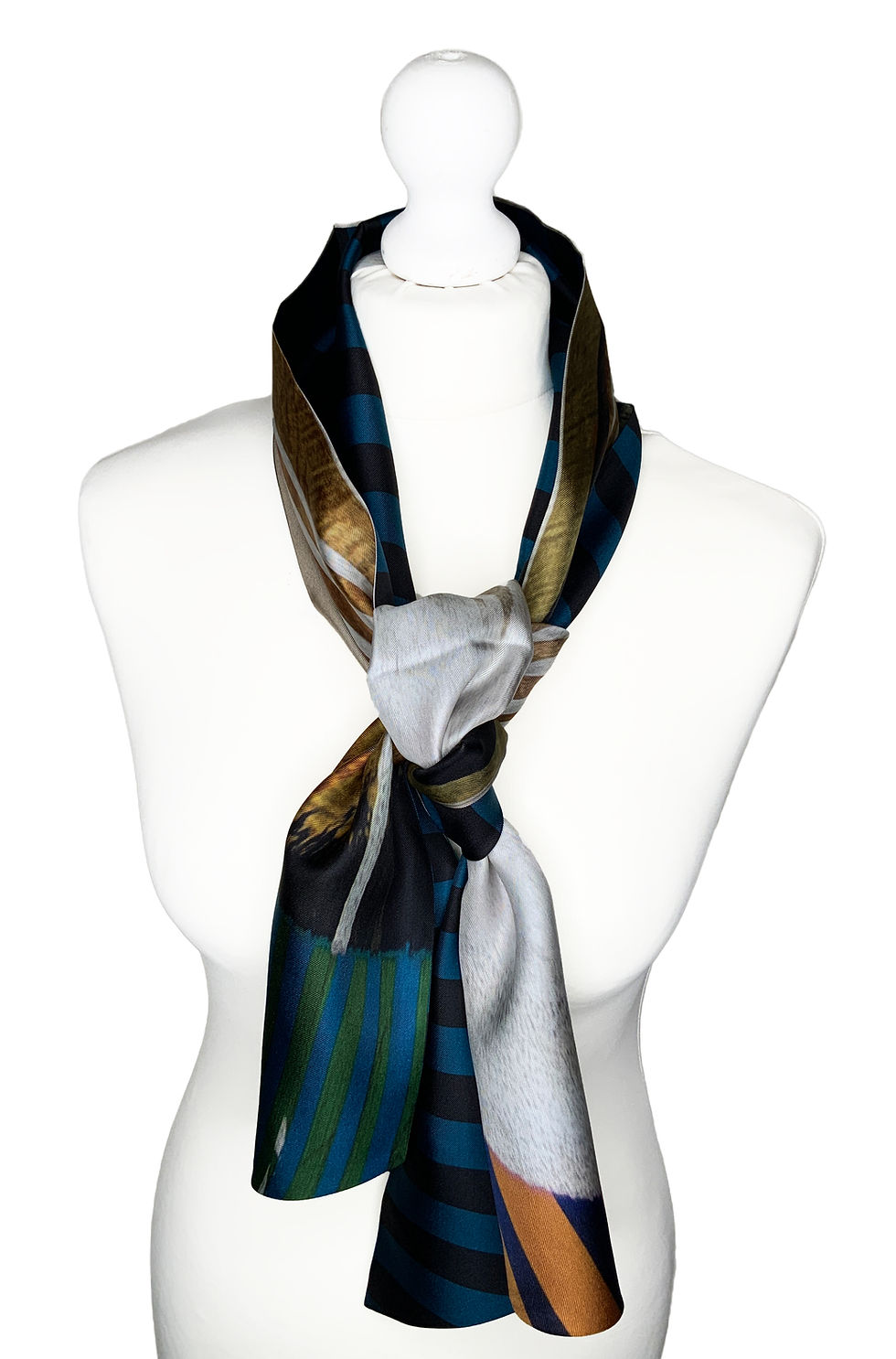 Thumbnail: 100% Silk Maxi Twilly Scarf COCSILKTWLG09