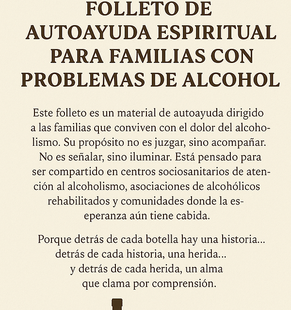 Imagen donde se describe un párrafo en una ilustración de alcohol en la familia