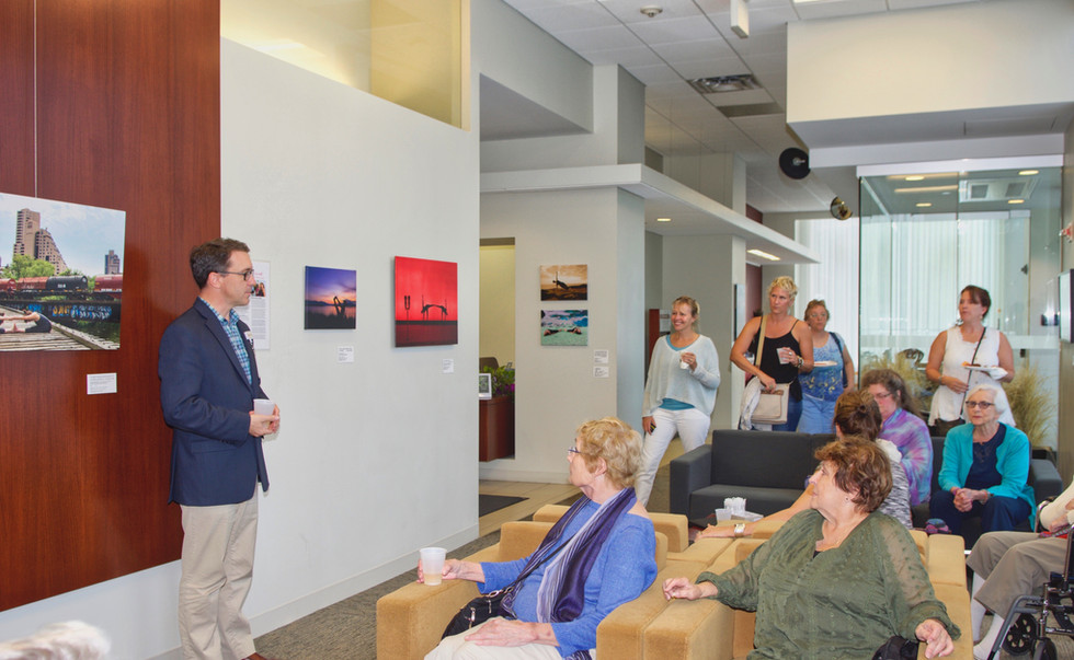 "Yoga ON and OFF the Wall . . . deepening connections with yoga, friendship, wellness and nature"
The Medical Director,
Jon Hallberg MD welcomes our guests and said this exhibit has been the most talked about show ever.