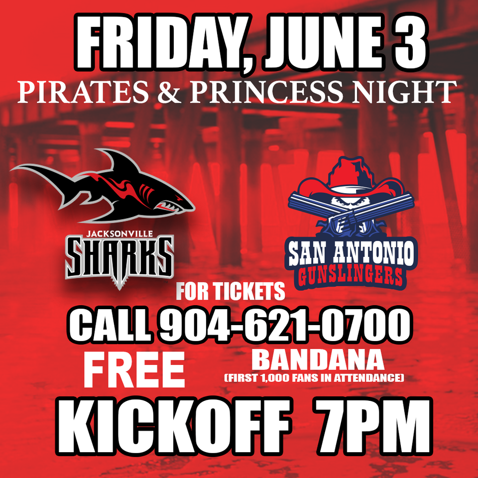 Pirates and Princess Night with the Jacksonville Sharks content media