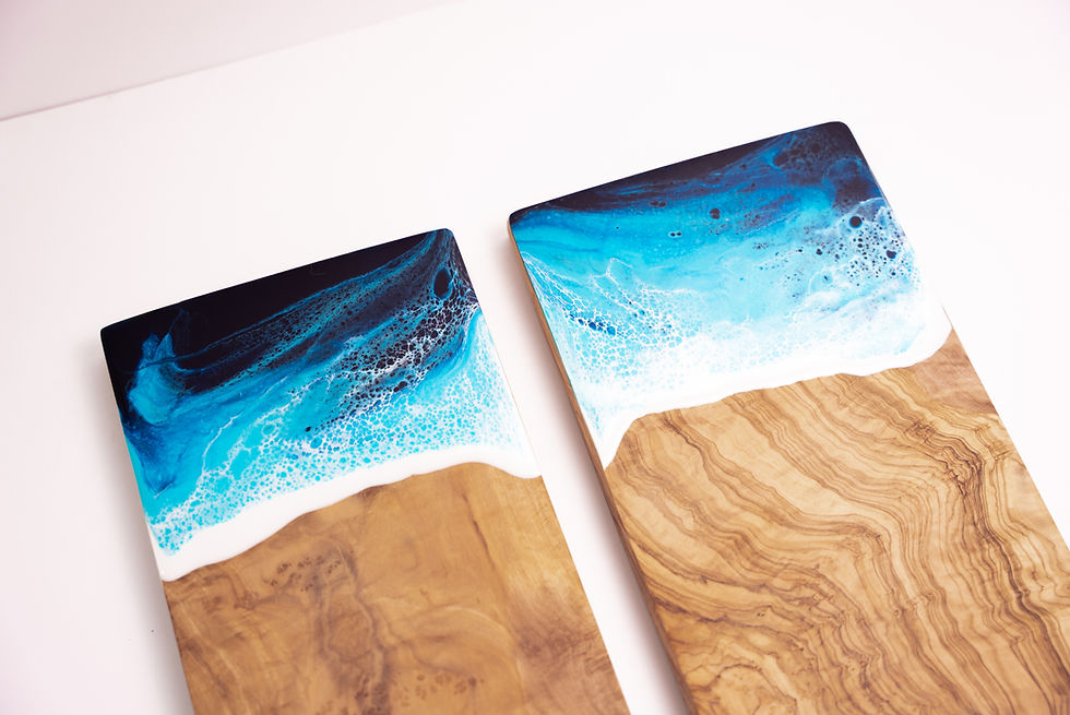 Thumbnail: Handcrafted Olive Wood Cutting & Serving Board – 12" x 5"