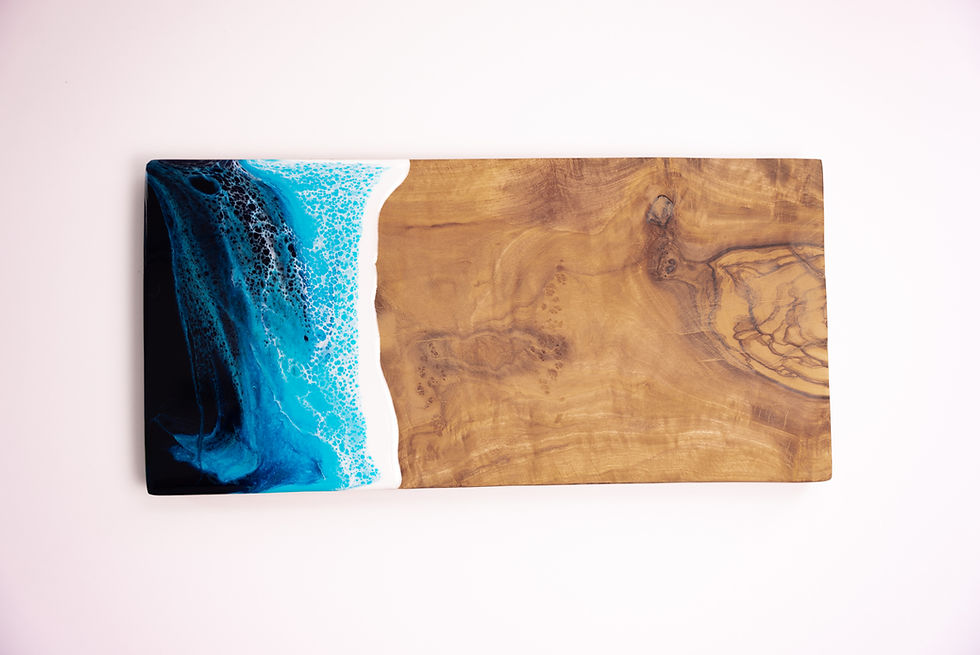Thumbnail: Handcrafted Olive Wood Cutting & Serving Board – 12" x 5"