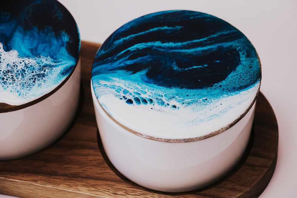 Thumbnail: PREORDER - Ceramic Set on Acacia Wood Base