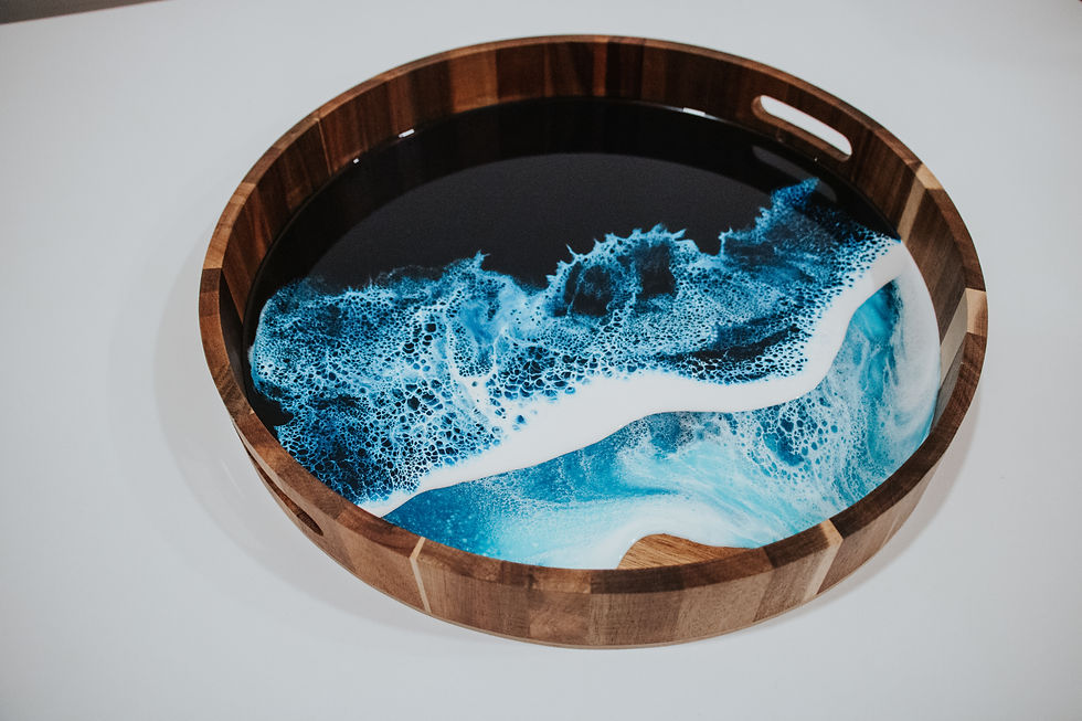 Thumbnail: Acacia Serving Tray - 16.5" [double-layer]