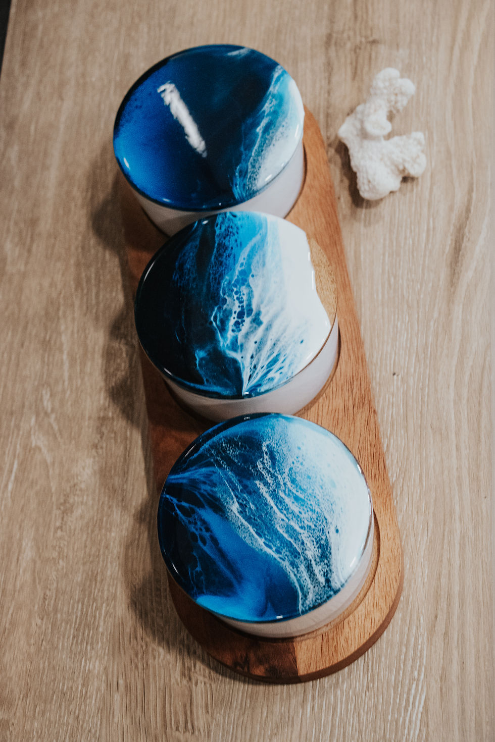 Thumbnail: Ceramic Set on Acacia Wood Base