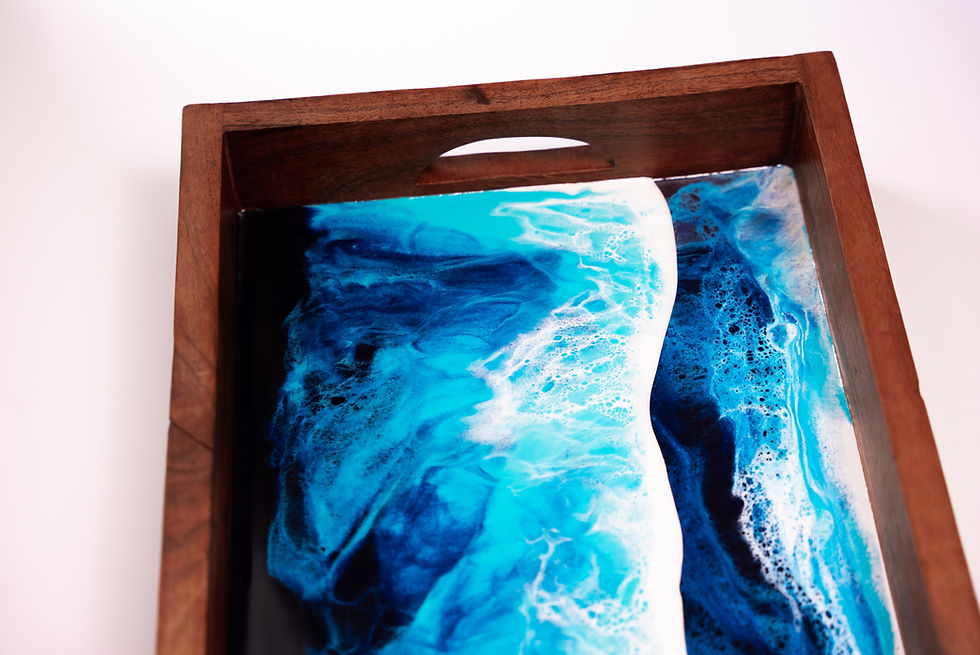 Thumbnail: Acacia Wood Serving Tray - double layer
