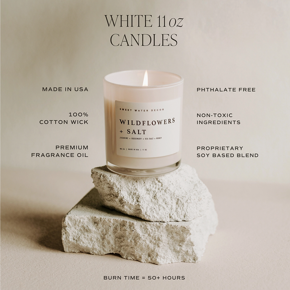 Thumbnail: Ocean Wave Soy Scented Candle - WHITE GLASS - 11oz