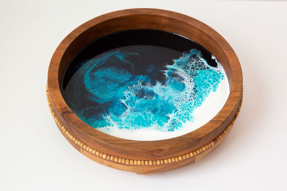 Thumbnail: Round Beaded Ocean Tray - Small (11.25")