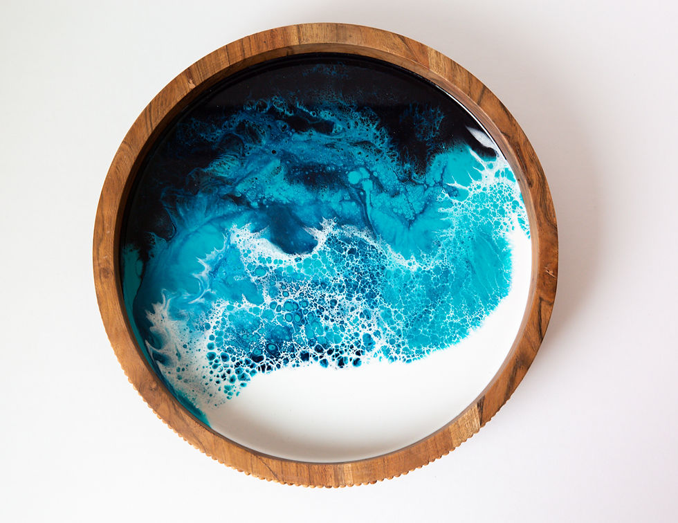 Thumbnail: Round Beaded Ocean Tray - Medium (13")