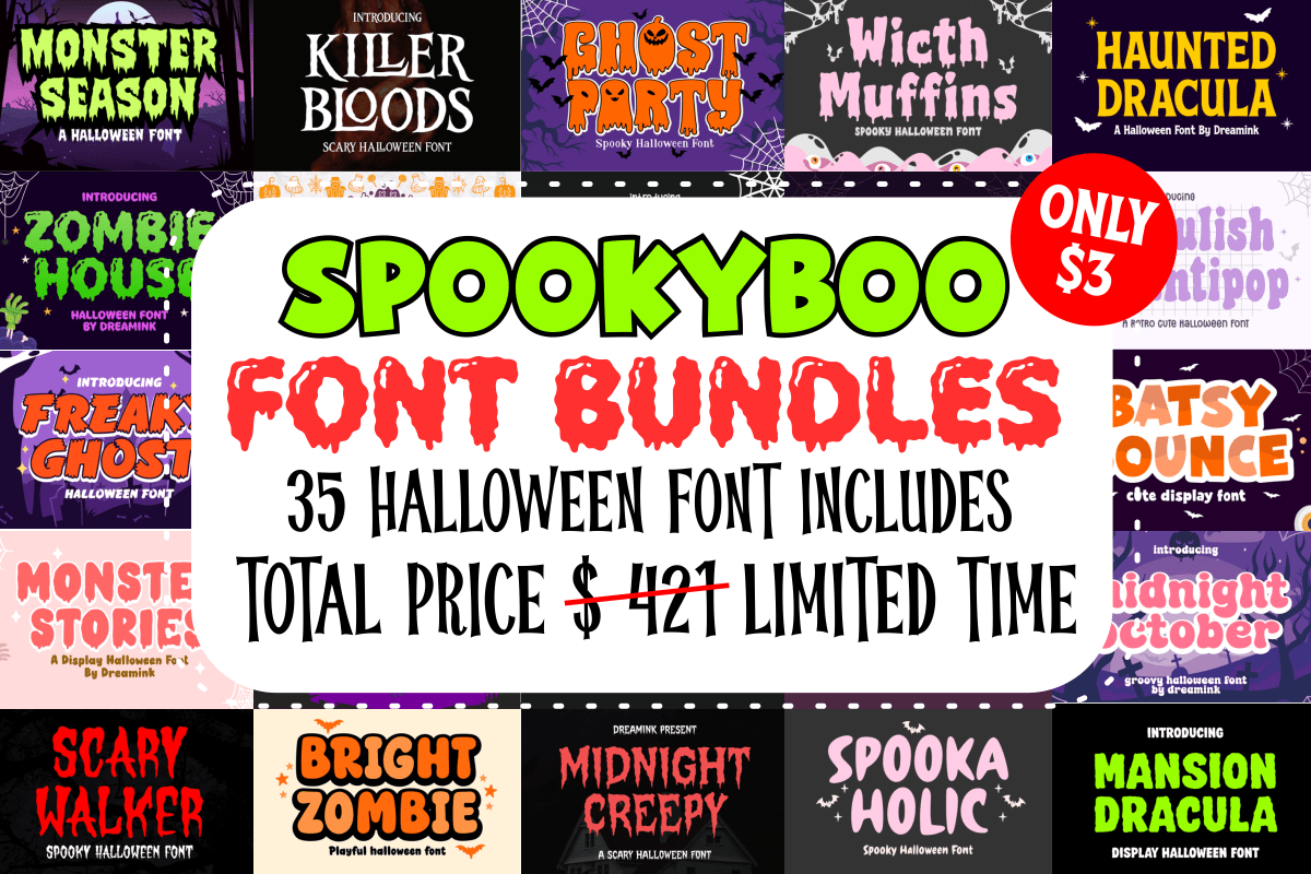 Spooky Boo!! Font Bundle