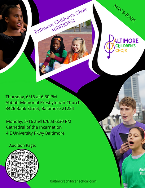 Thursday, 616 at 630 PM Abbott Memorial Presbyterian Church 3426 Bank Street, Baltimore 21