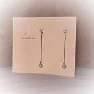 925 Sterling Silver, Freshwater Pearl and Crystal Zirconia Tassel Earrings
