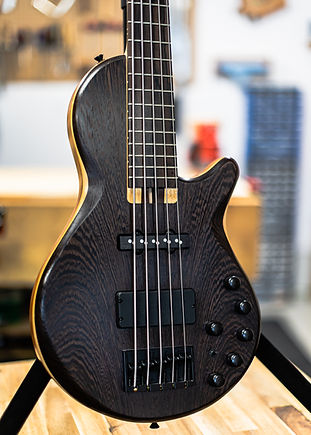 Custom electric bass built by Weber Instruments.