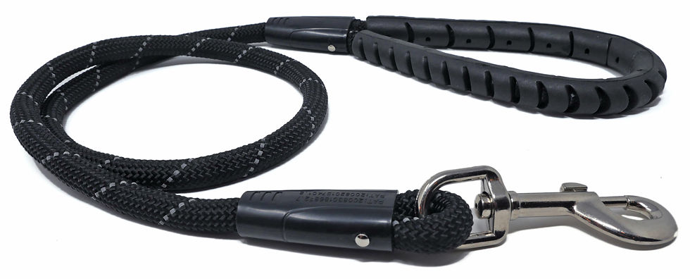 Thumbnail: Miro & Makauri Rubber Handled Rope Dog Leads with Trigger Hook