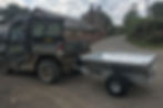 Thumbnail: The Farmer Rigid ATV trailer in a farm with a tractor