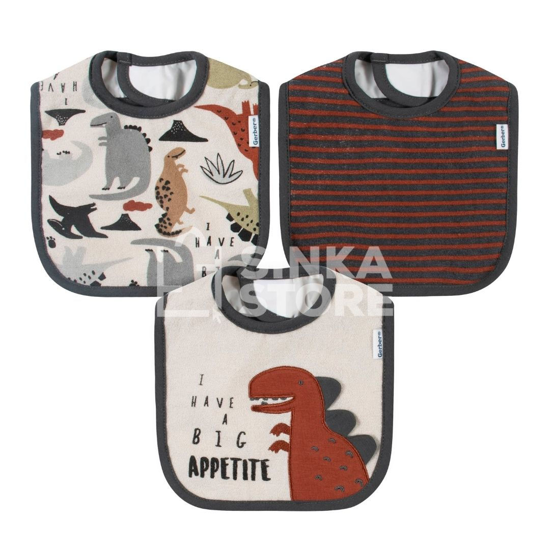 Set de 3 baberos - Dino Explorador