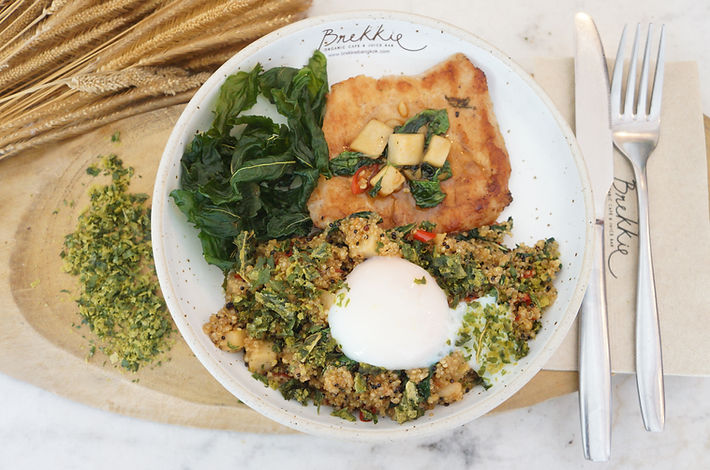 Fried Quinoa Holy Basil with Baby Kale2.JPG