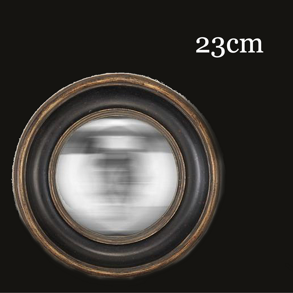 Miniature : MIROIR SORCIERE CONVEXE NOIR 26/23/19/16 CM