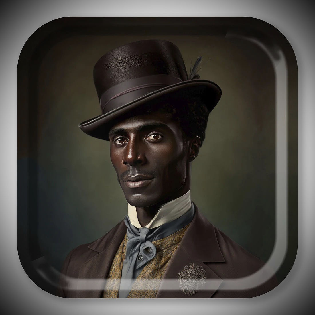 DOUGLAS PLATEAU BOIS - BRITISH PORTRAIT - 32 x 32 CM