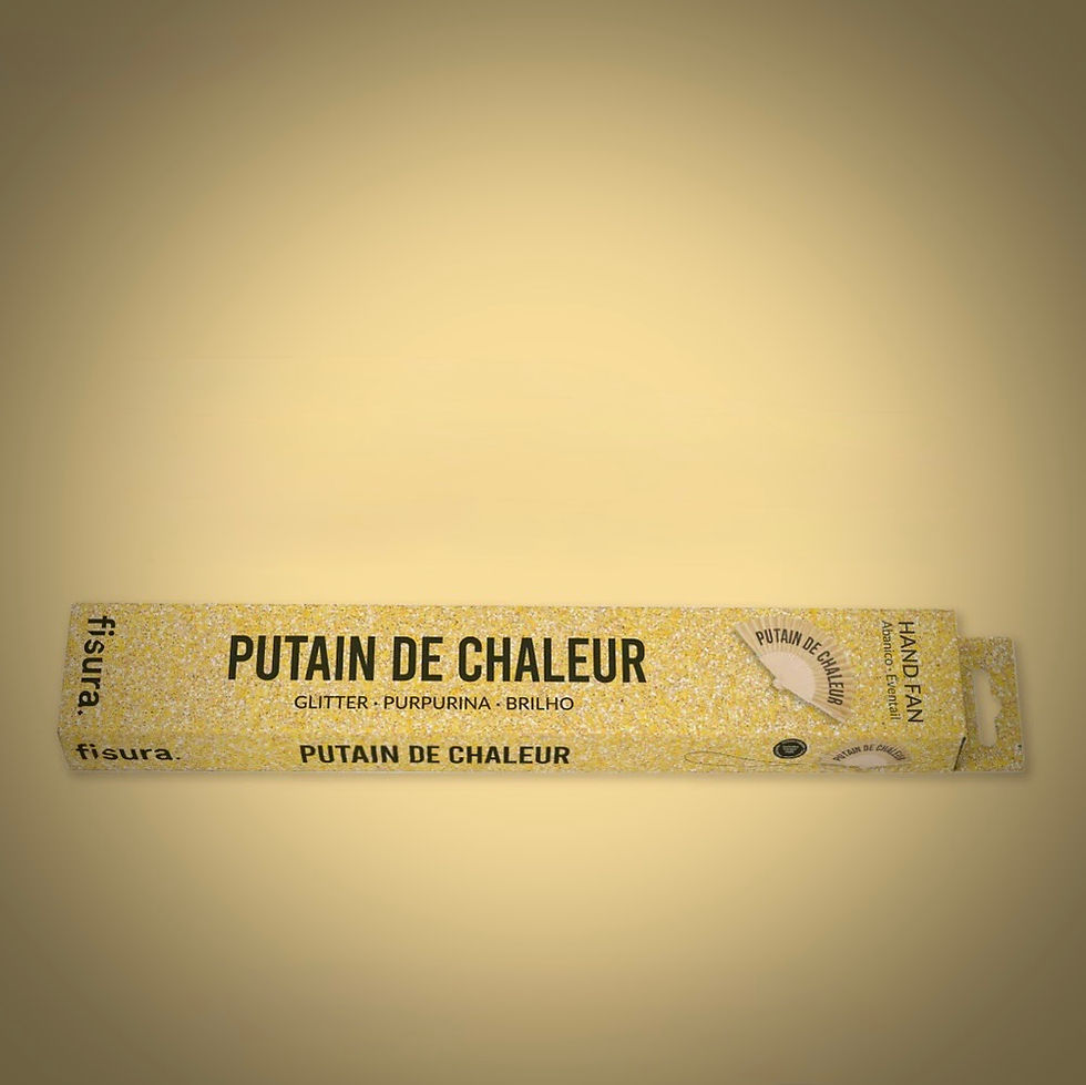 Miniature : ÉVENTAIL "PUTAIN DE CHALEUR" OR GLITTER