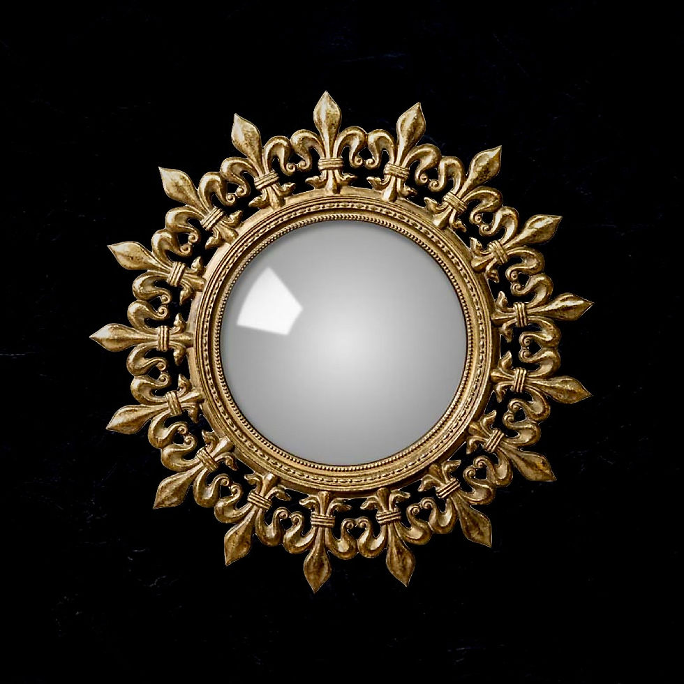 MIROIR CONVEXE FLEURS DE LYS